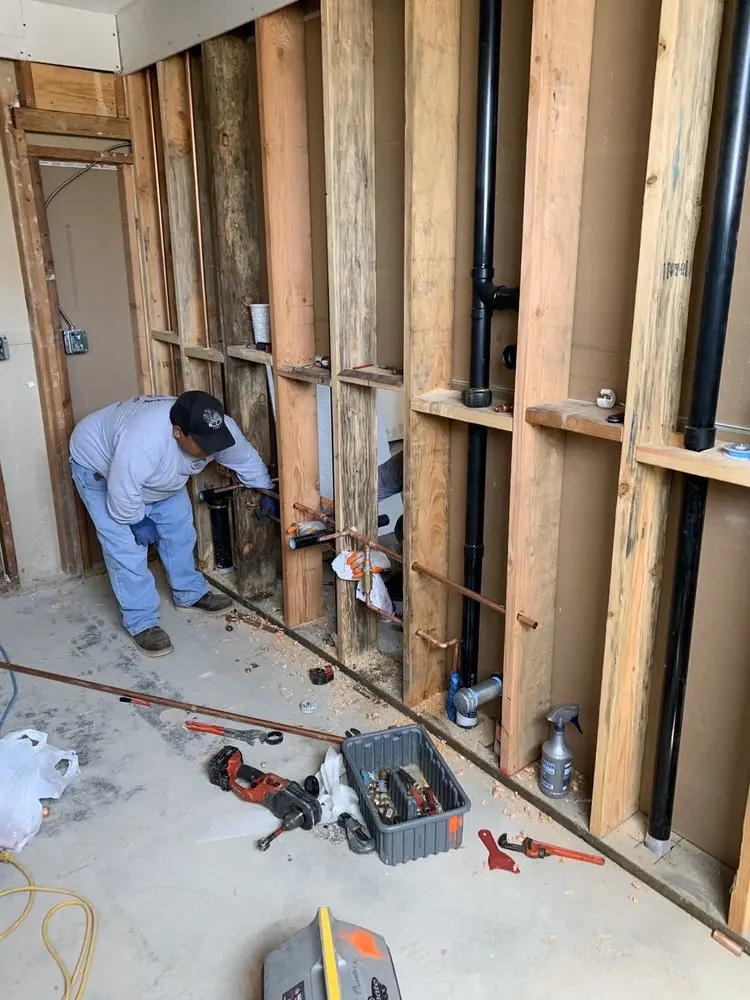 Commercial rough-in plumbing for Water Heater Replacement in Columbia